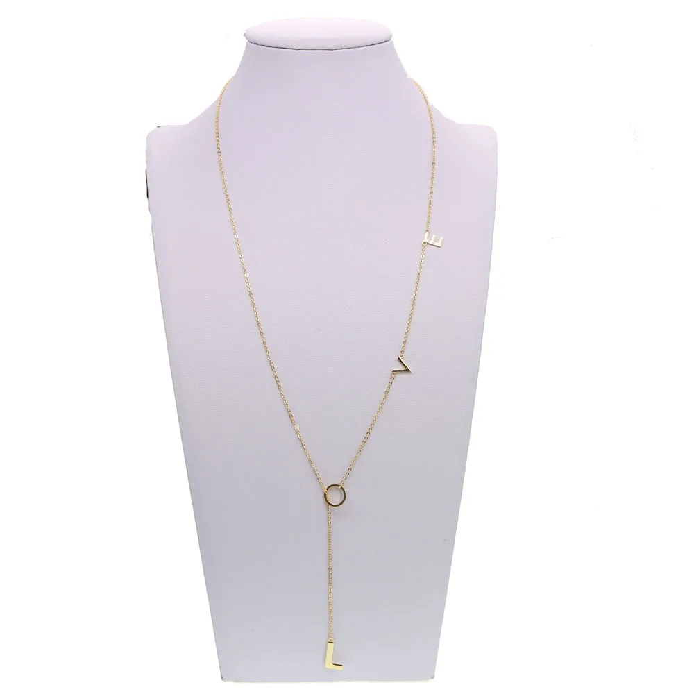 Женская Длинная цепочка с подвеской кулон из стерлингового серебра 925 пробы