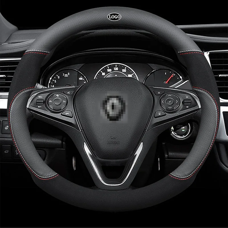 

Натуральная кожа чехол рулевого колеса автомобиля 15 дюймов/38 см для Renault Captur Fluence Kangoo Megane Scenic Koleos Espace Duster 2019