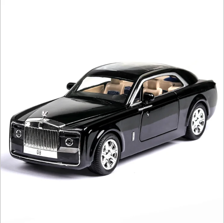 Alloy car model 1:24 Rolls Royce shadow boy audio visual toy six door children's birthday New Year gift | Игрушки и хобби