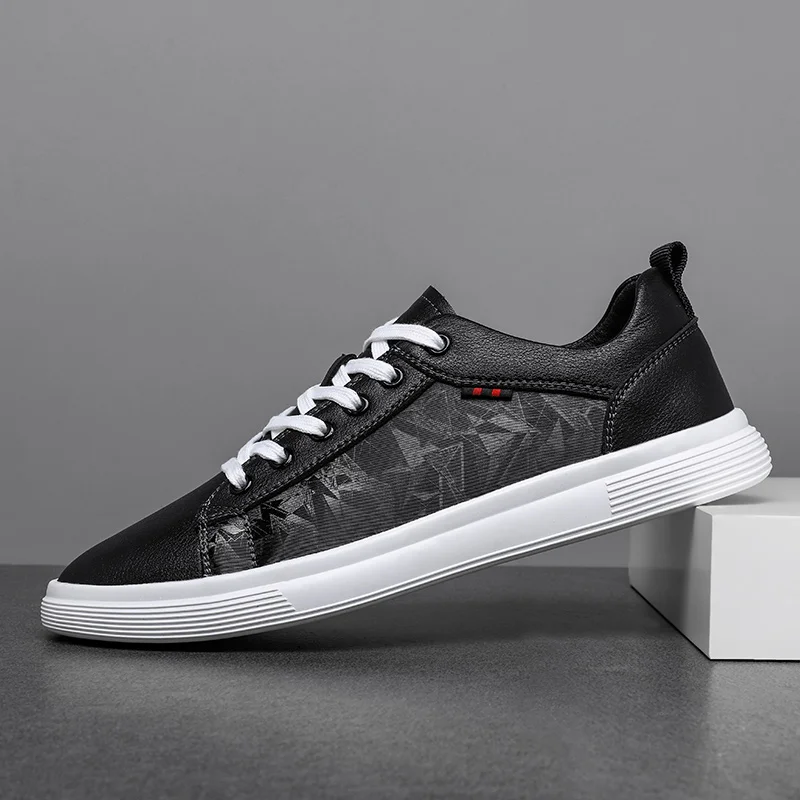 

Fashion Men's Skateboard Shoes Quality Leather Breathable Sneakers Outdoor Trend All-Match Casual Shoes Soft Boutique Men Shoes