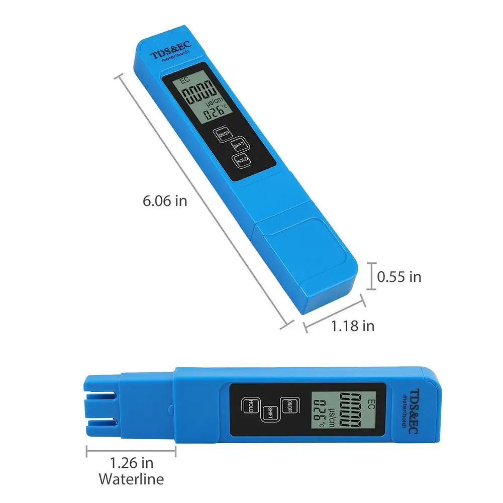 TDS-метр Цифровой тестер воды цифровой 0 0-14 PH-фильтр 0-9990ppm PPM чистота аквариума TDS и EC