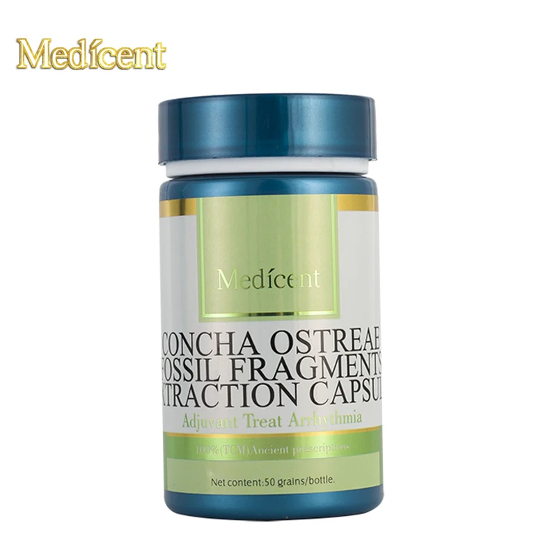 

Medicent Concha Ostreae Fossil Fragments Extraction Capsule, Adjuvant Treat Arrhythmia, Cure Arrhythmia and Dizzy, 50pcs