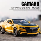 Модель спортивного автомобиля Chevrolet Camaro 1:32, модель литая и игрушечного автомобиля, металлическая Игрушечная модель автомобиля со звуком и светом для мальчиков