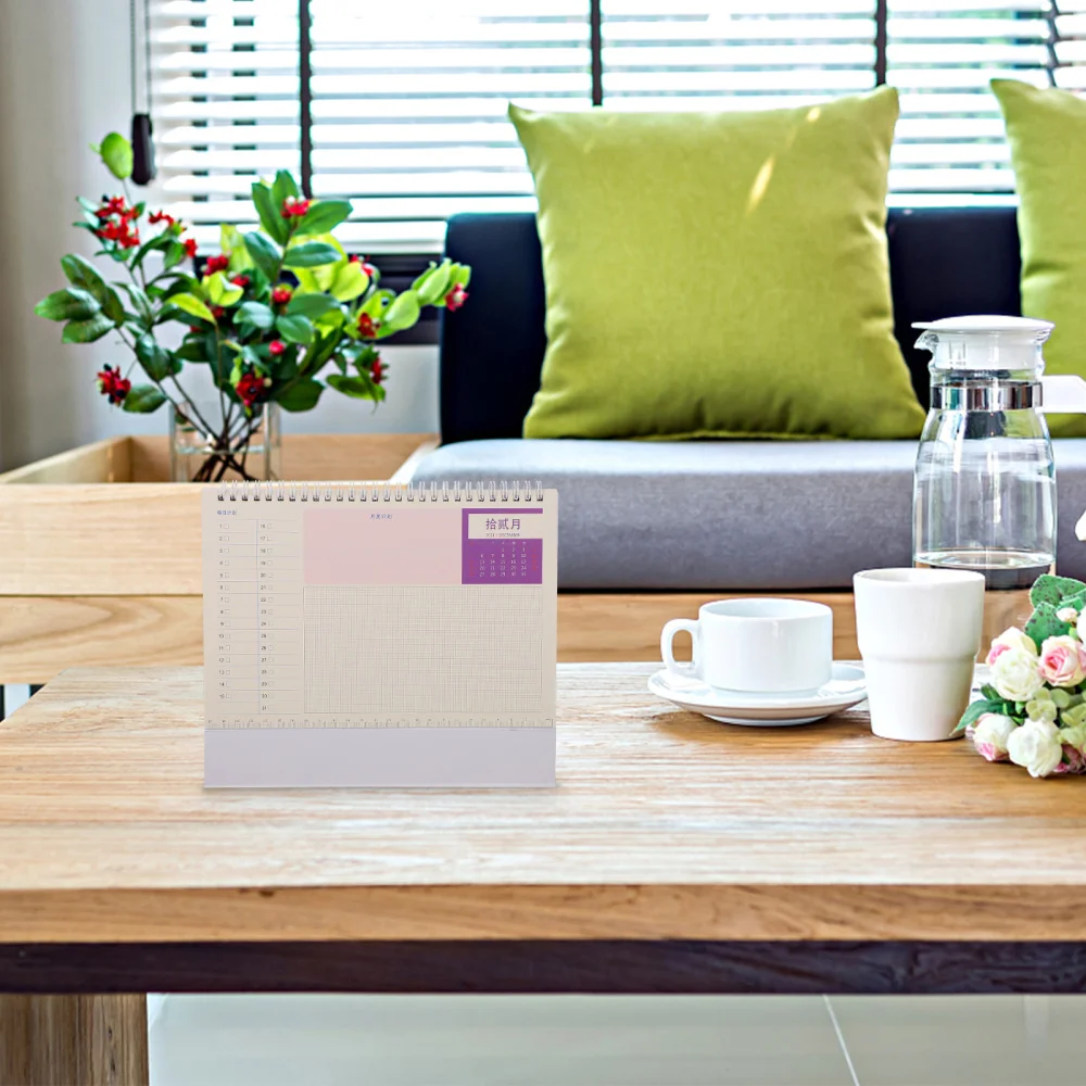 

1 Pc Desktop Decorations Desk Calendar Decoration Time Plan Calendar for Message