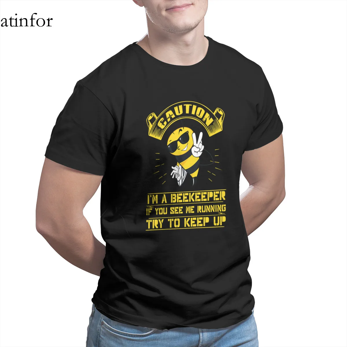 

I'm A Keeper Beekeeper T-Shirt 100% Cotton Fashion Games Black Retro Tees 17875