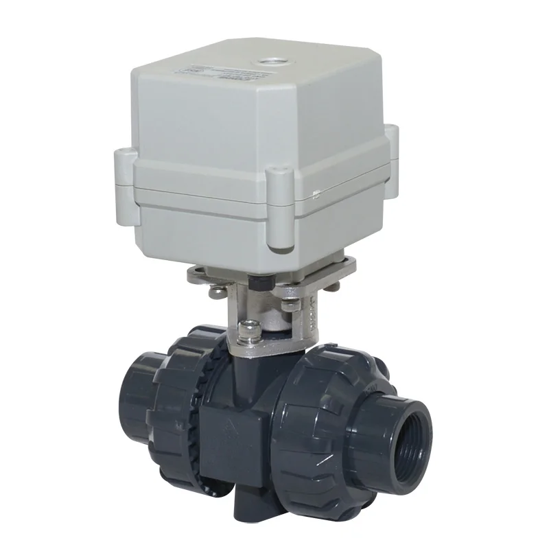 Фото BSP/NPT 1/2 ''-2'' ПВХ моторизованный шаровой клапан DC 12 V/24 V электрический кран BSP/NPT 1/2 ''-2'' ПВХ моторизованный шаровой клапан DC 12 V/24 V электрический кран