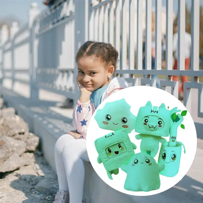 Mu&ntilde;eco de peluche luminoso de dibujos animados, juguete fluorescente con cabeza extra&iacute;ble, brilla en la noche, regalo de Navidad-5