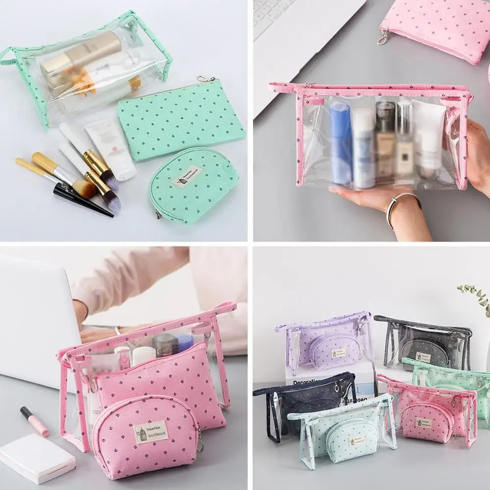 Портативный косметички набор из 3 различных размеров макияж и туалетных