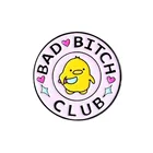 Брошь на лацкан Bad Bitch Club, с эмалью, в форме цыпленка, с ножом, модная булавка для рюкзака, подарок для друзей, хип-хоп, ювелирное изделие