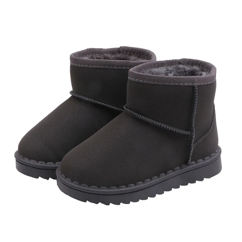 CUZULLAA/Детские теплые зимние ботинки с плюшевой подкладкой Обувь без шнуровки для