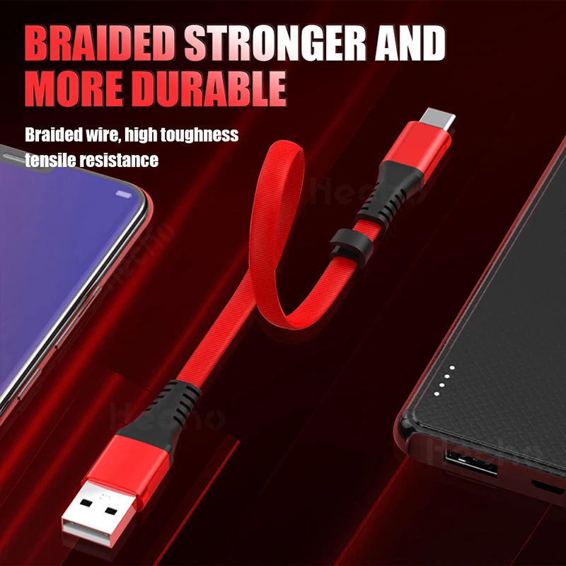 

30CM Micro USB Short Cable Type C Fast Charging Data Sync Cable Cord For Samsung S10 Huawei Xiaomi Phone Charger Power Bank Wire