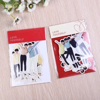 kpop bangtan boys ly deco stickers set paste suitcase cup phone book photo frame decals