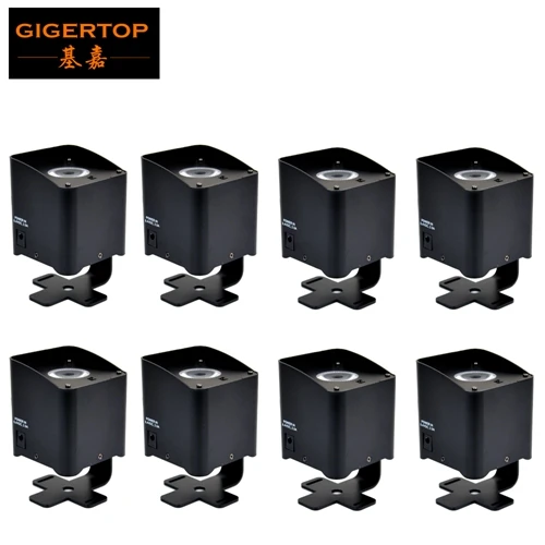 Gigertop 1x15 Вт RGBWA UV 6в1 цветной точечный аккумулятор Par Light Мини размер подвесной кронштейн ферменный потолочный светильник беспроводной DMX сценический светодиодный - Цвет: 8