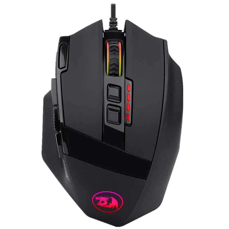 Redragon игры Мышь 12400 Точек на дюйм программируемый лазерный 10 кнопок 16 миллионов