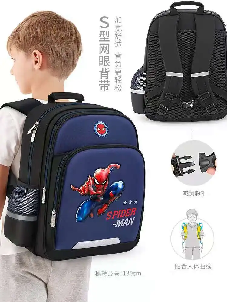 Disney New spider man school bags for boys Iron man Captain america large capapcity primary school backpack mochila escolar