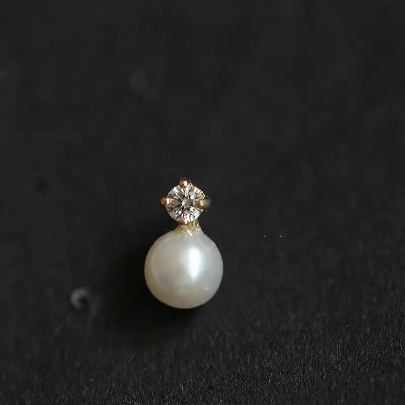 9K твердая Золотая капля жемчужная подвеска ювелирное изделие Минимальный