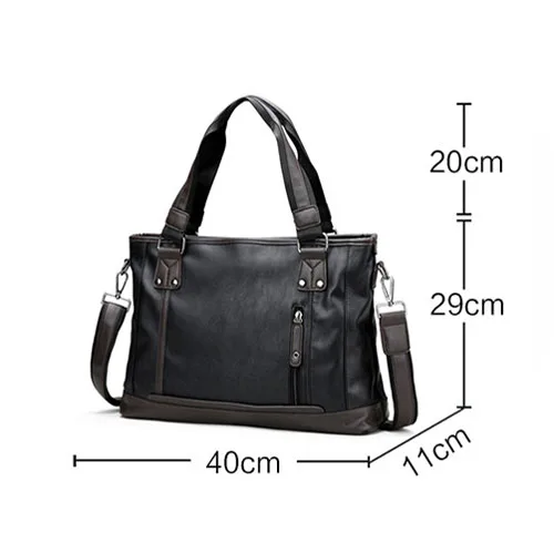 

2020 Fashion Business Men's Handbags Pu Leather Male Shoulder Bag Vintage Crossbody Boy Luxury Brand Messenger Briefcase Bags