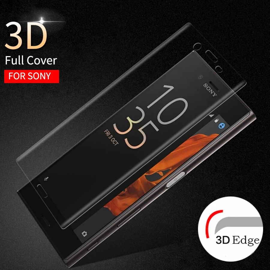 Защитное стекло закаленное 3D для Sony Xperia XZ1/XZ2/XZ3 Compact/X/XA Ultra/XA1/XZ Premium|Защитные стёкла