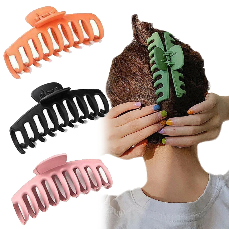 

Hair Claw Clip Women Bath Shower Hair Claws Crab Large Hairpin Clips Claws Moon Shape Hair Clamp Holder