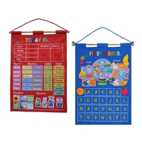 fabric calendar learning chart crafts with weather season months week date letters for kids early education