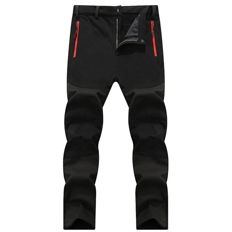 Men Army Green JACKSANQI Мужские Зимние флисовые лыжные штаны из флиса теплые водонепроницаемые для трекинга, альпинизма, альпинизма, походные брюки RA265 - Цвет: Men Army Green