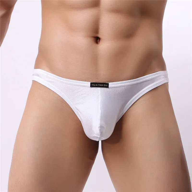 

Sexy Mens Under Wear Male Shorts Underpants Nylon Underwear Briefs Low Waist Panties Solid U Conve Pouch Seamless Underpants