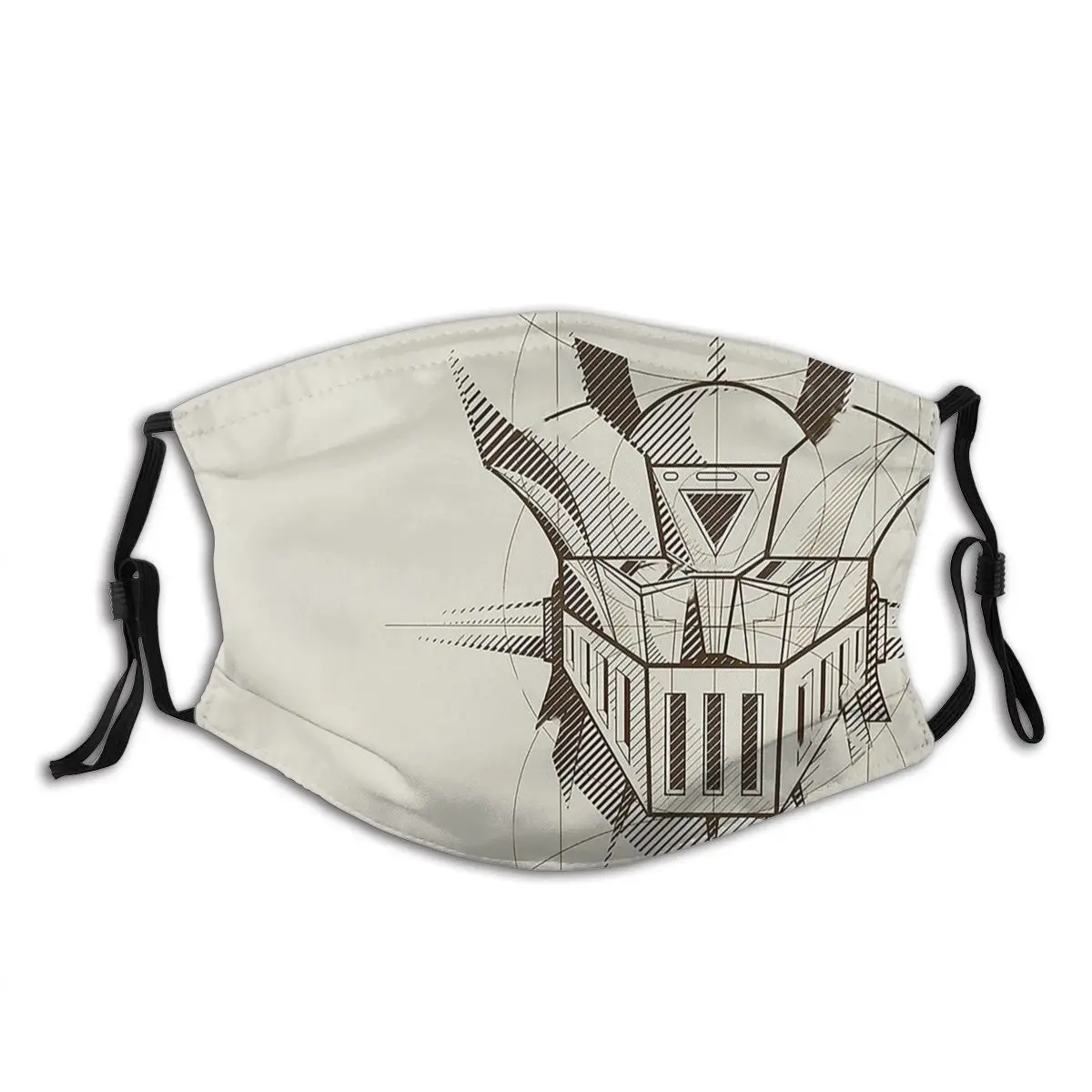 

081 Project Mazinger Z Mask Men Reusable Anti Haze Anti Dust Protection Respirator Mask with Filters