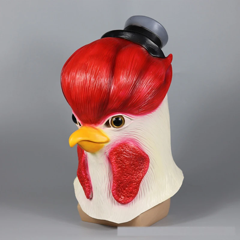 

Куриная маска Хэллоуин новинка вечерние латексная голова животного маска петух реквизит для косплея