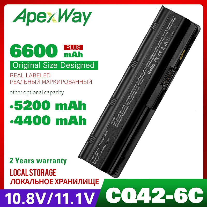 

New 11.1V battery for HP mu06 G6 CQ42 CQ62z-300 dv7 593553-001 HSTNN-YB0W 593554-001 CQ42-100 CQ42-200 CQ42-300 CQ43-100