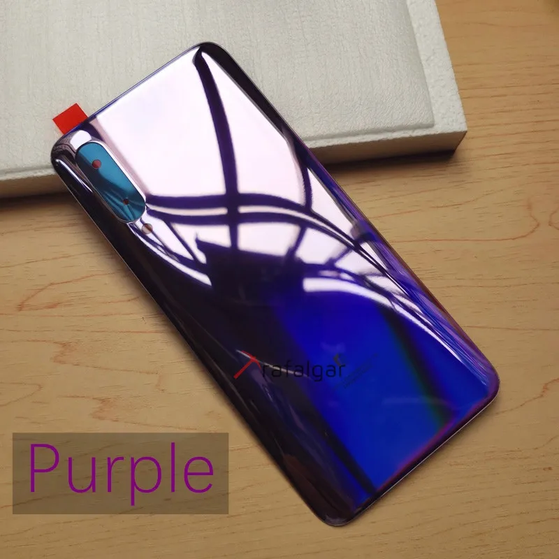 Для Xiaomi Mi 9 крышка батареи Задняя стеклянная задняя дверь Корпус чехол с клеем для Xiaomi Mi 9 Explorer замена крышки батареи - Цвет: Purple