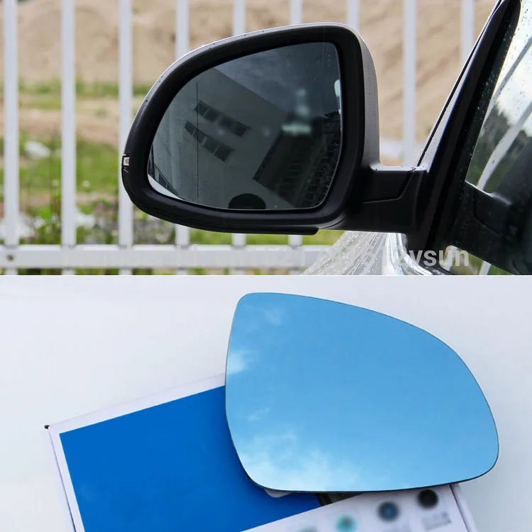 

smRKE 2Pcs For BMW X3 X4 X5 X6 Rearview Mirror Blue Glasses Wide Angle Led Turn Signals light Power Heating