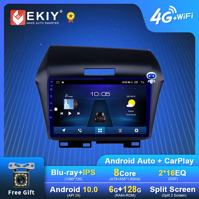 

Автомагнитола EKIY на Android для Honda Jade 2013-2017, навигация GPS 1280*720 IPS DSP Carplay, мультимедийный видеоплеер, автомобильный стерео DVD