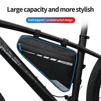2 0l mountain bike waterproof large capacity tube rack bag triangle riding saddle bag portable repair kit bicycle accessories