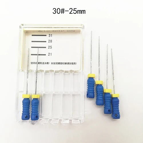 1 pack(30-25mm) 8 packs 8#-40# 25mm Dental K Files Root Canal Dentistry Endodontic Instruments Dentist Tools Hand Use Stainless Steel - Цвет: 1 pack(30-25mm)