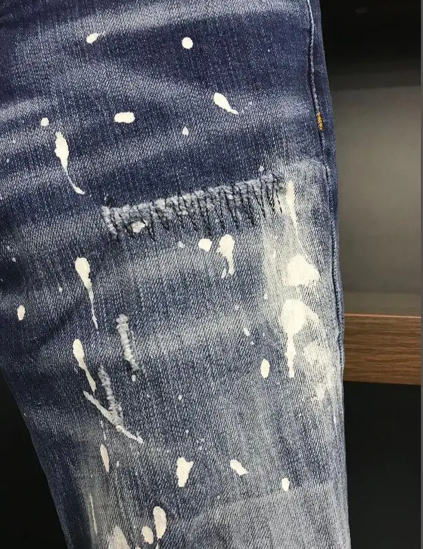 Authentic Classic Dsquared2 Men Jeans Pencil Pants Party Casual Pants Streetwear 2021 Denim Male Clothing 9816