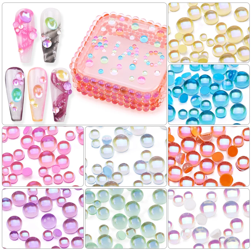 

Hot Sale Glass Colored Rhinestone Beads Crystal Clear Glitter Gems Strass Glue On Nail Art For Rhinestones Garment Decorations