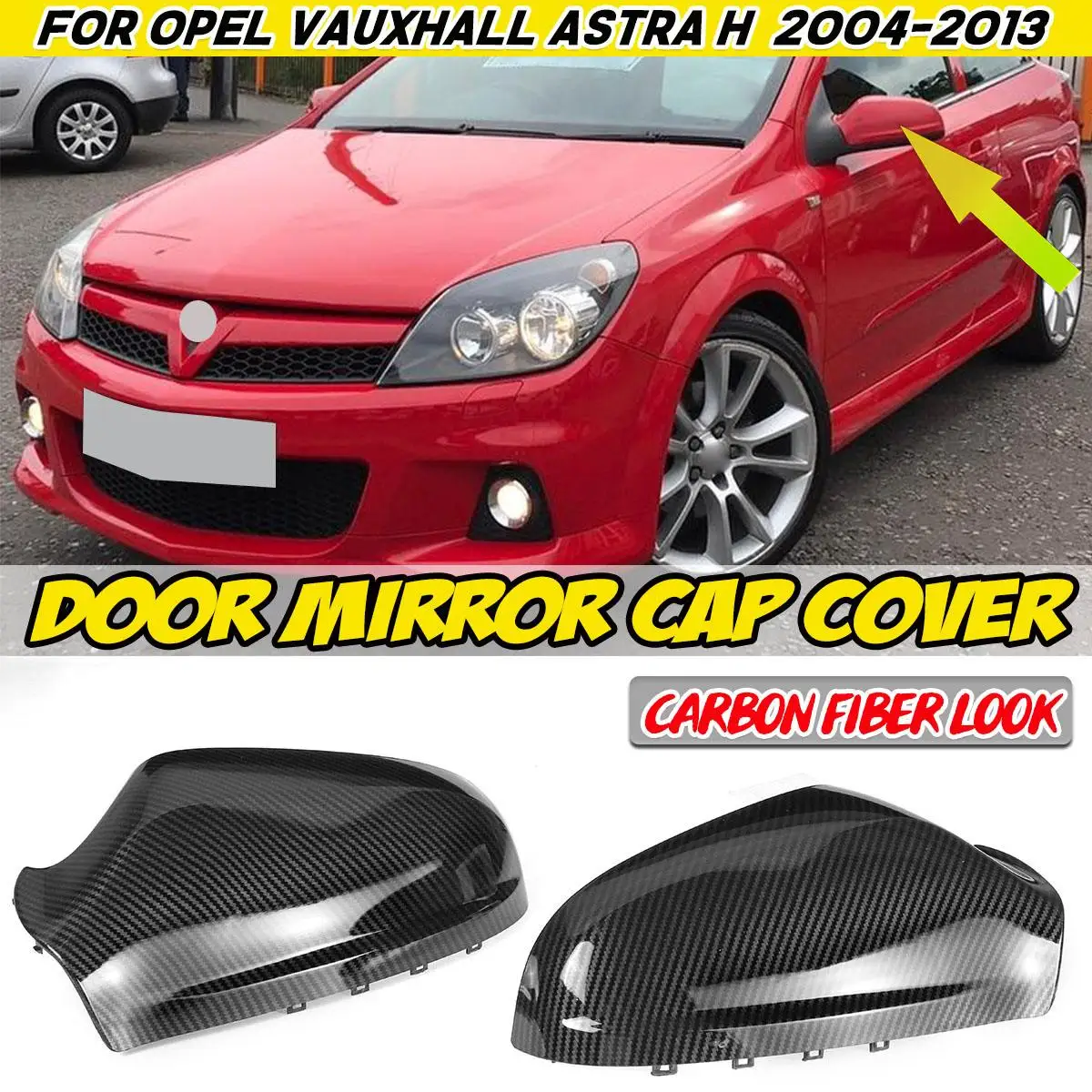 Чехол на зеркало заднего вида для Opel Vauxhall Astra H крышка зеркала вида-2004 из