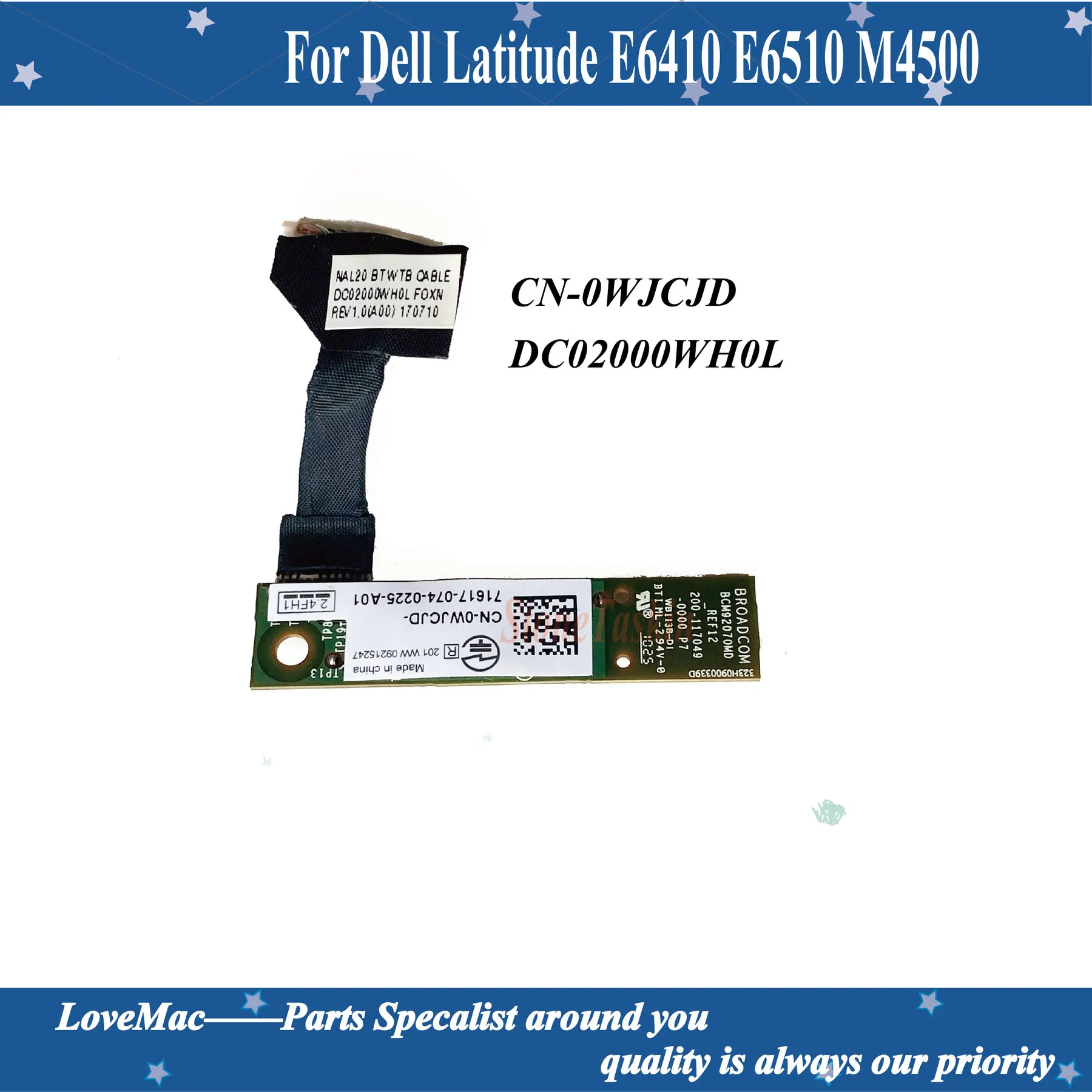 Оригинальный Для Dell Latitude E6410 E6510 M4500 Bluetooth кабель модуля соединительный DC02000WH0L 0YKMT7