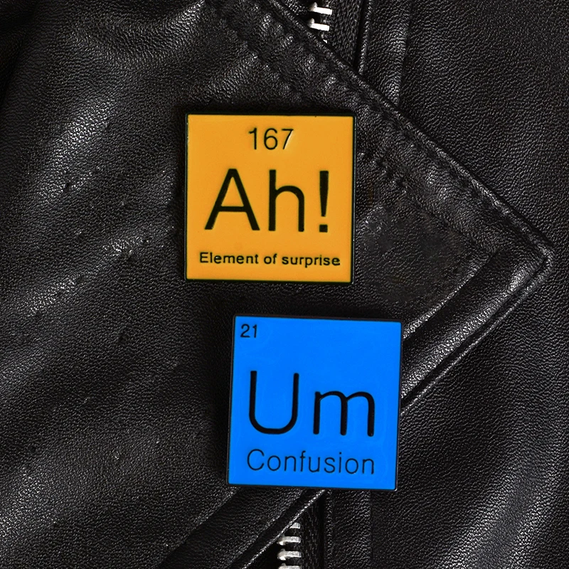 Meme perioical Table Pins Модальные частицы Ah Um Science chemistry Броши эмалированные нагрудные значки значок художника ювелирные изделия подарок