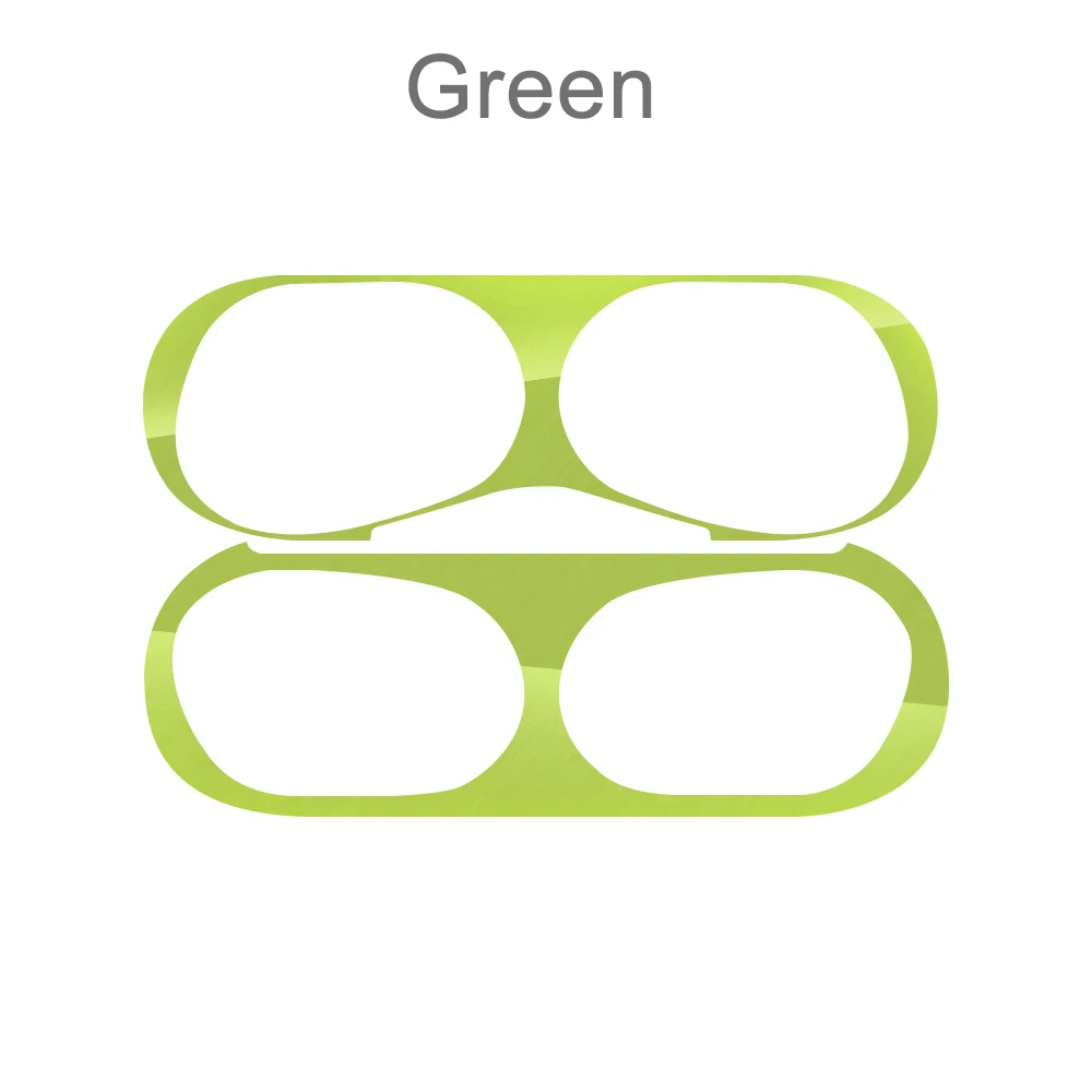 Airpods pro-green Ультра тонкий защитный чехол металлическая пленка наклейка железная стружка золотое покрытие защита от пыли для AirPods/AirPod профессиональные наушники чехол - Цвет: Airpods pro-green