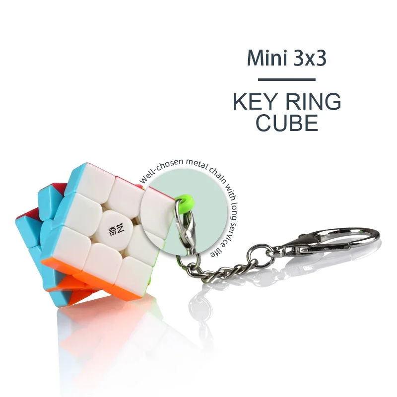 

[Picube]2020 QiYi Keychain 3x3 Cube 3x3x3 Mini Keyring Puzzle Toys Educational For Children
