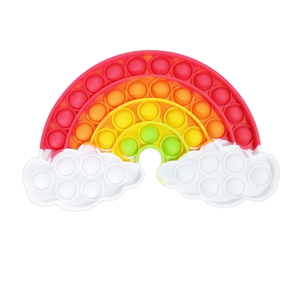 Juguete sensorial antiestr&eacute;s para ni&ntilde;os y adultos, juguete Antiestr&eacute;s con burbujas de empuje, con arco&iacute;ris, para aliviar el estr&eacute;s-5