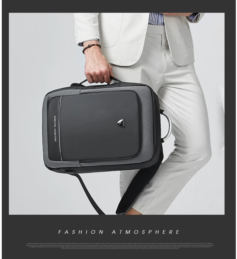 ARCTIC HUNTER 40L большой емкости мужские расширяемые рюкзаки usb зарядка Мужские 17 дюймов сумки для ноутбука Водонепроницаемый Бизнес Дорожная сумка