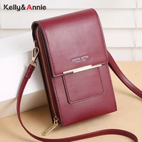 fashion screen touch shoulder bags for women soft pu leather mini crossbody phone bags small handbgs ladies popular female bags