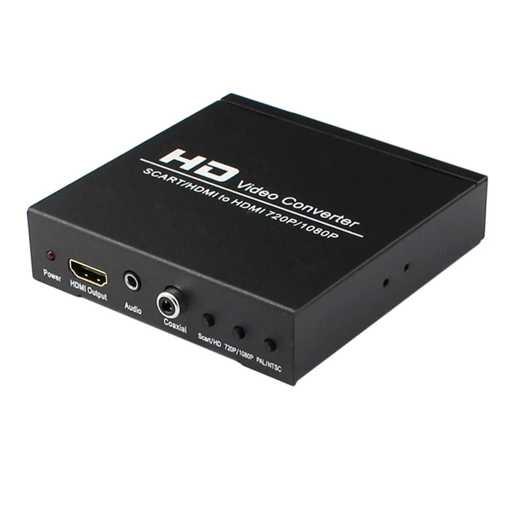 Конвертер HD разъем Scart RGB в HDMI совместимый преобразователь скалера с экстрактором