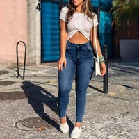denim pencil trousers 2021 new sexy skinny jeans women high waist stretchy streetwear side pocket hole washed pants woman indie