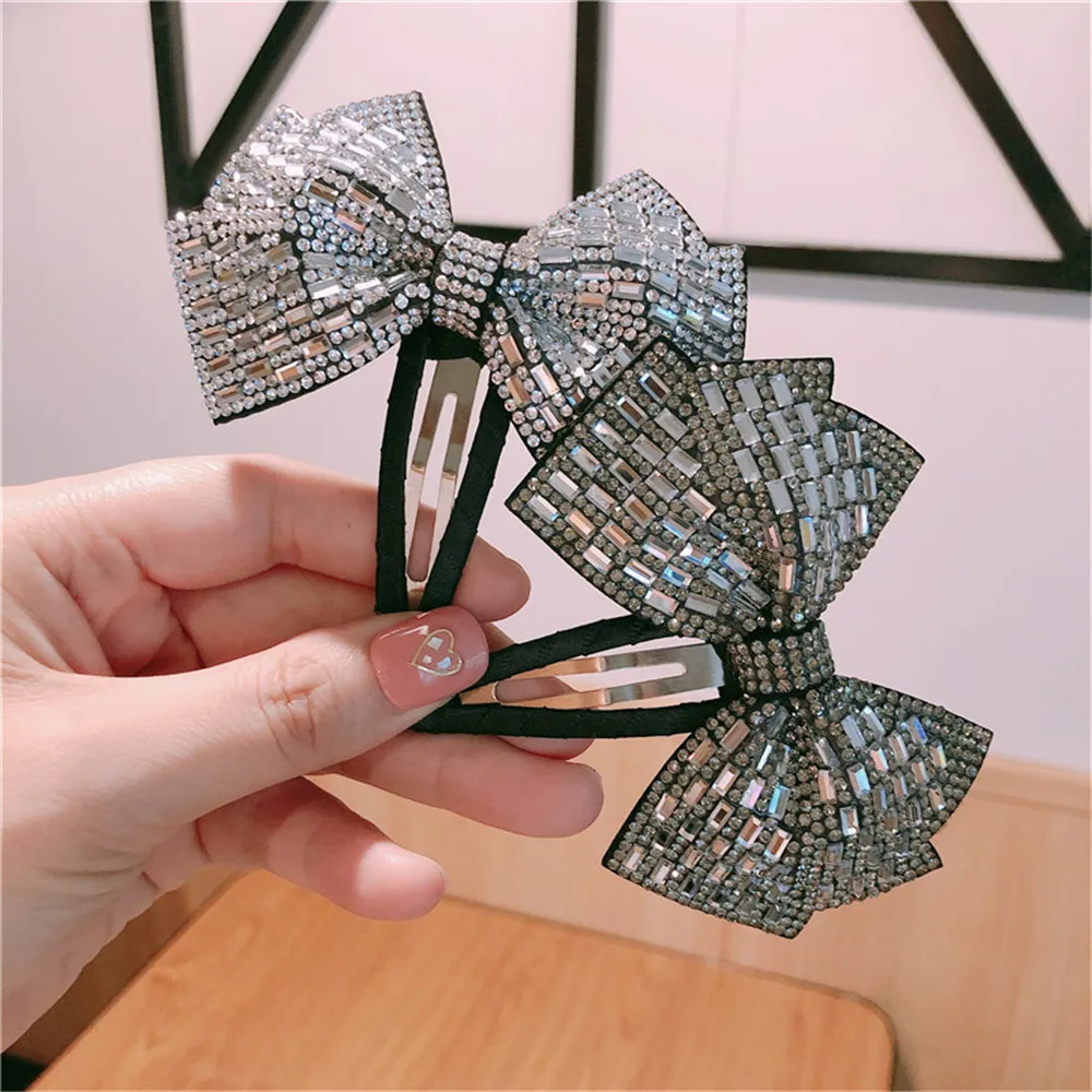 

Hair Clip Hairpin For Women Girl Rhinestone Bow Knot Korean Handmade Fashion Head Accessories Mujer Wholesale