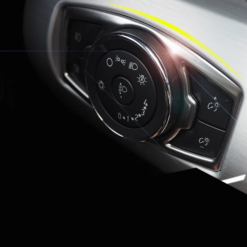 

QHCP Headlight Adjustment Frame Trims Stainless Steel Modified For Ford Mustang 2015 2016 2017 2018 2019 2020 Interior Accessory