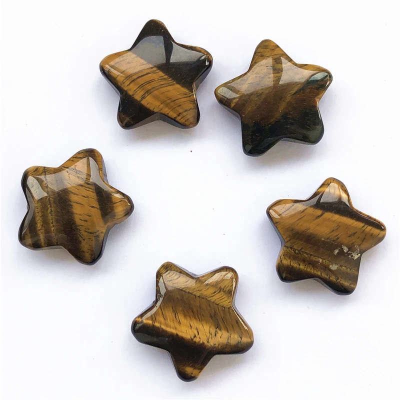 1 шт. натуральный красный яшма кварц кристаллы Сердце Луна в форме камня Любовь Исцеление драгоценный камень счастливые камни ювелирных изделий - Color: Tiger Eye Star