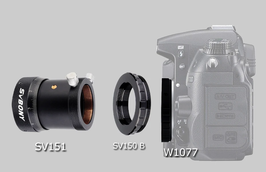 SVBONY M31* 0,5 внутренняя резьба для M42* 0,75 T2 внутренняя резьба адаптация/наружная резьба адаптер& SCT наружная резьба адаптер/" конвертер адаптер